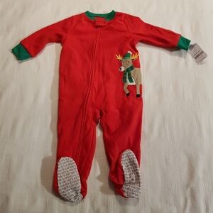 Carter's blanket fleece sleeper 12 months red